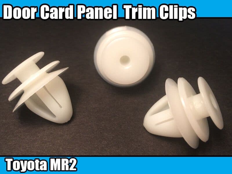 20x Plastic Push Fastener Trim Clips for Toyota MR2 89-99 White Door Card Panel