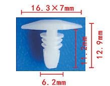 20x Plastic Retainer Clips for Honda Civic Accord T89 Door Panel Weather Strip