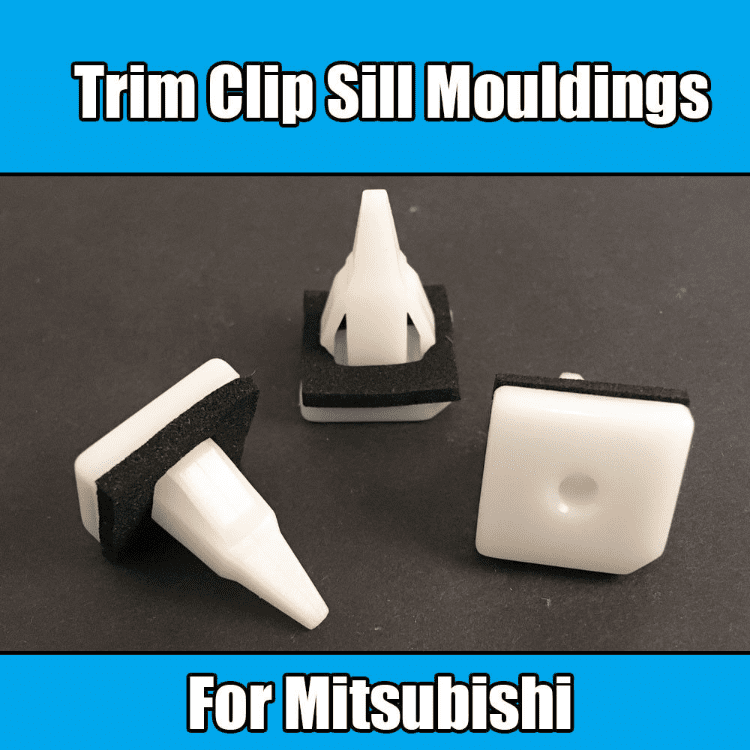 20x Plastic Trim Clips for Mitsubishi Sill Mouldings Side Skirts Rocker Covers