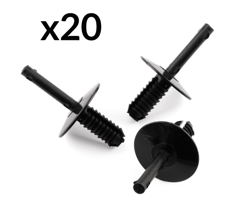 20x Plastic Trim Rivet Retainer Cover Expansion Clips Black for BMW E34 E36 E38