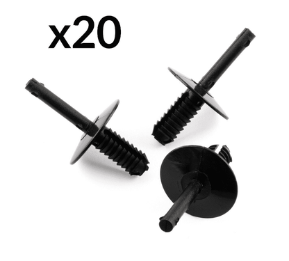 20x Plastic Trim Rivet Retainer Cover Expansion Clips Black for BMW E34 E36 E38