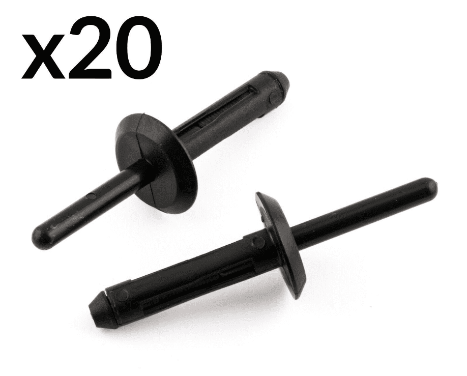 20x Rivet Trim Fastener Mounting Clips Black Plastic for Vauxhall Opel GM Jeep