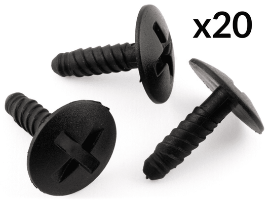 20x Screw Retainer Black Trim Clips for VW T5 Engine Headlight Battery Cover