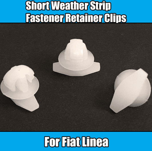 20x Short Weather Strip Fastener Retainer White Plastic Clips for Fiat Linea