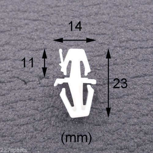 20x Sill Side Skirt Bumper Trim Clips White Plastic for Volvo S40 V40
