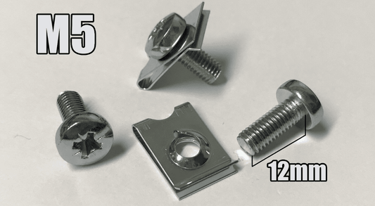 20x Speed Fasteners M5 U Clips Captive Nut With Machine Screw 12mm Set Pozi Head