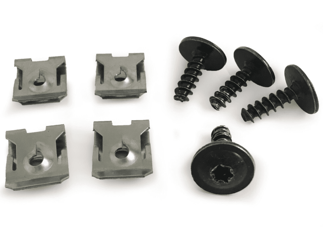 20x Stainless Steel Panel Retaining Clips & Torx Screws for VW Audi