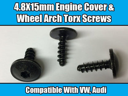 20x Torx Screws for VW Audi Engine Cover Tray Splashguard Wheel Arch 4.8X15mm