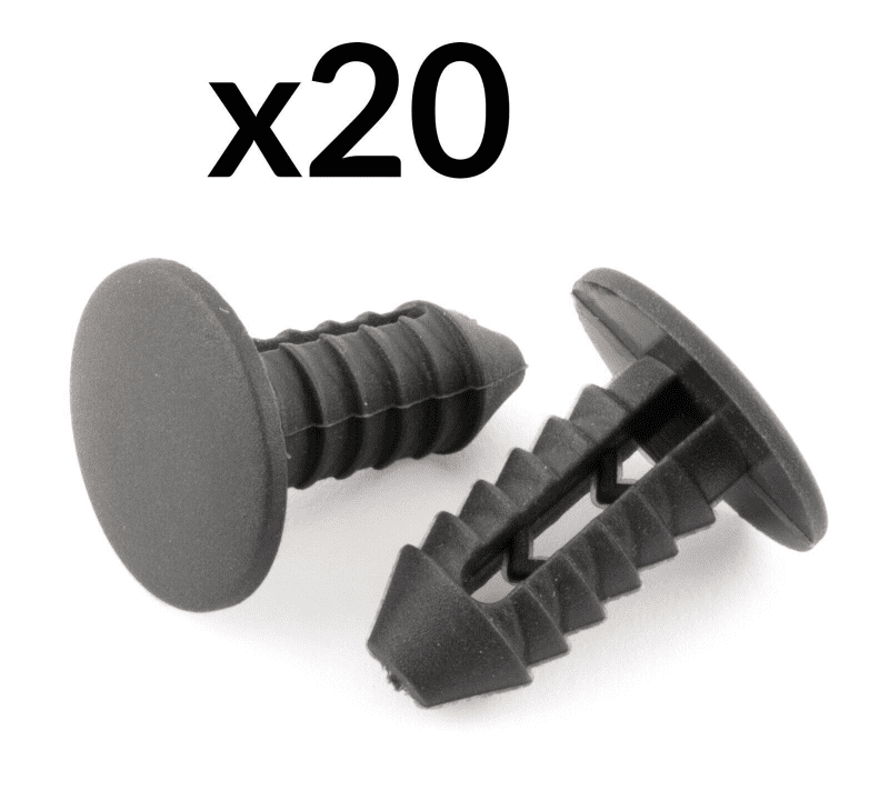 20x Trim Clips for Fiat Bumper Retainer Dark Grey Fir Tree 1300433670