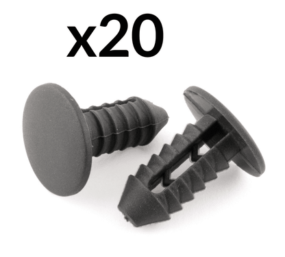 20x Trim Clips for Fiat Bumper Retainer Dark Grey Fir Tree 1300433670