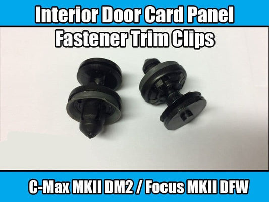 20x Trim Clips for Ford Focus C-Max Interior Door Card Panel Black Plastic