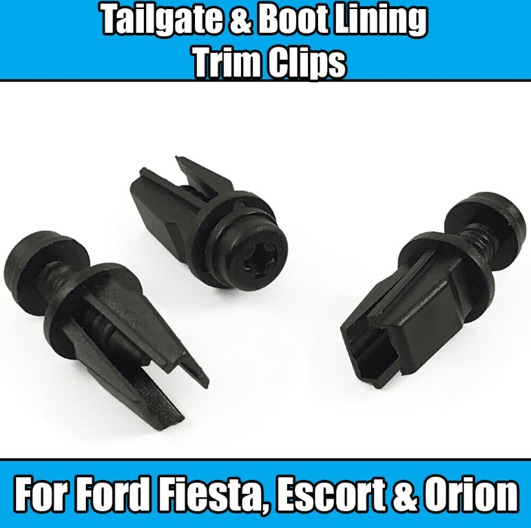 20x Trim Clips for Ford Orion Escort Fiesta Tailgate Boot Clips Black Plastic