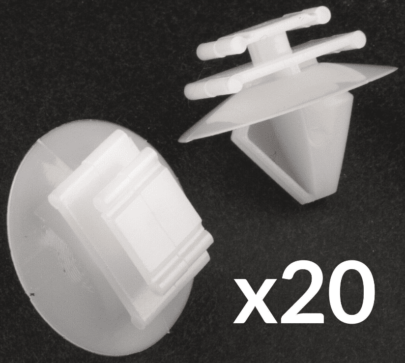 20x Trim Clips for Renault Peugeot Door Moulding Bumper Air Intake Plastic Strip