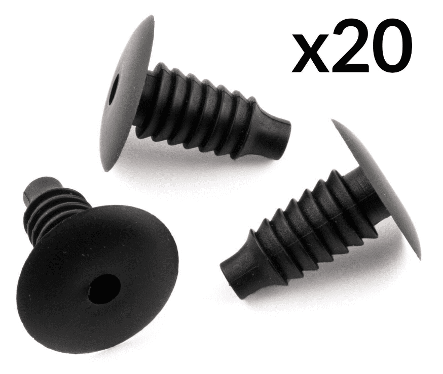 20x Trim Clips for Vauxhall Carpet Lining Boot Black Plastic 2207713