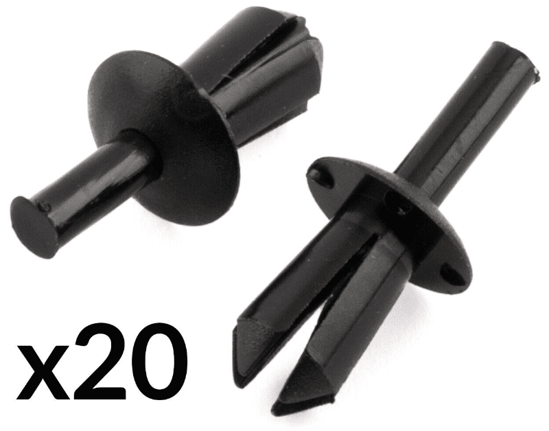 20x Wheel Arch Liner Push In Rivet Clips for BMW Saab Fiat Alfa Romeo Vauxhall