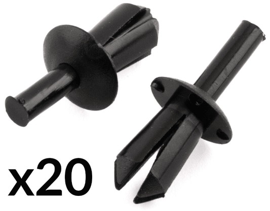 20x Wheel Arch Liner Push In Rivet Clips for BMW Saab Fiat Alfa Romeo Vauxhall