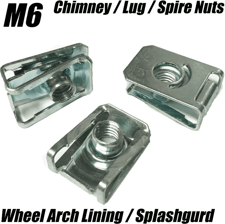 20x Wheel Arch Liner Splash Guard Bumper M6 U Nut Spire Lug Nuts for BMW Audi VW