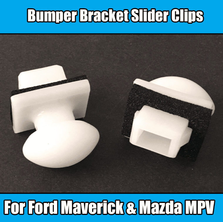 20x White Plastic Bumper Bracket Slider Clips for Ford Maverick Mazda MPV