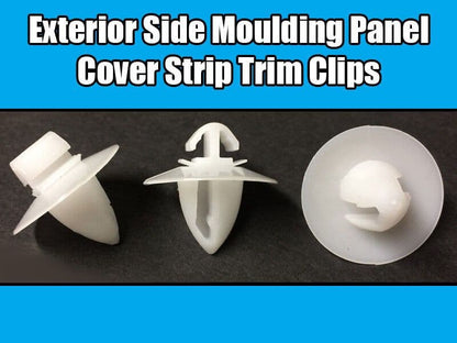 20x White Plastic Clips for Fiat Doblo Exterior Side Moulding Panel Cover Strip