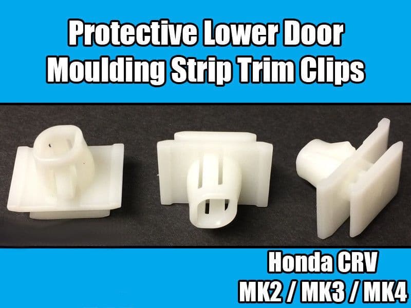 20x White Plastic Clips for Honda CRV Protective Lower Door Moulding Trim Strip