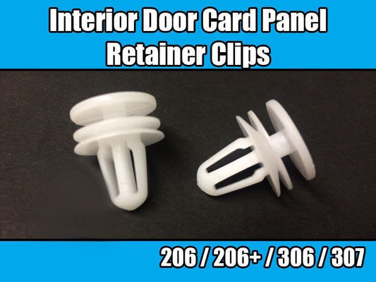 20x White Plastic Clips for Peugeot Interior Door Card Panel Trim