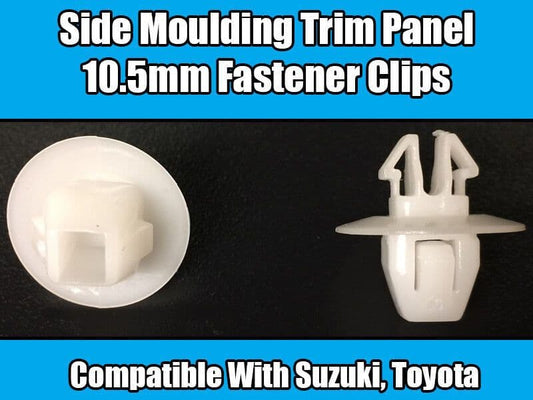20x White Plastic Clips for Suzuki Toyota Side Moulding Trim Panel 10.5mm