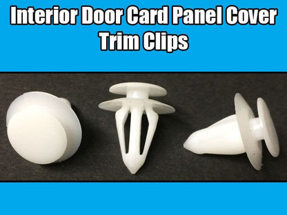 20x White Plastic Clips for VW Ford SEAT Interior Door Card Panel Cover Trim