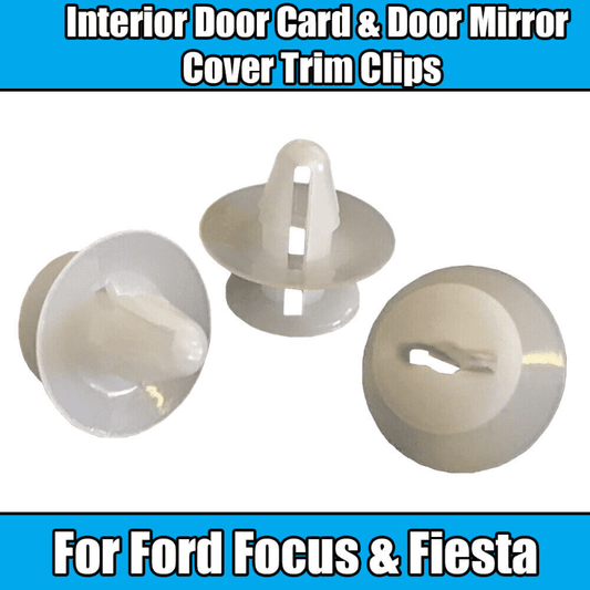 20x White Plastic Interior Door Panel Cover Trim Clips for Ford Focus Fiesta