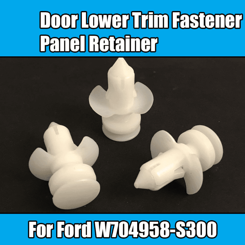 20x White Plastic Lower Door Trim Fastener Panel Retainer Clips for Ford