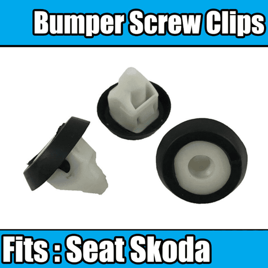 20x White Plastic Nylon Screw Grommet Clips for SEAT Skoda Bodywork Bumper Trim