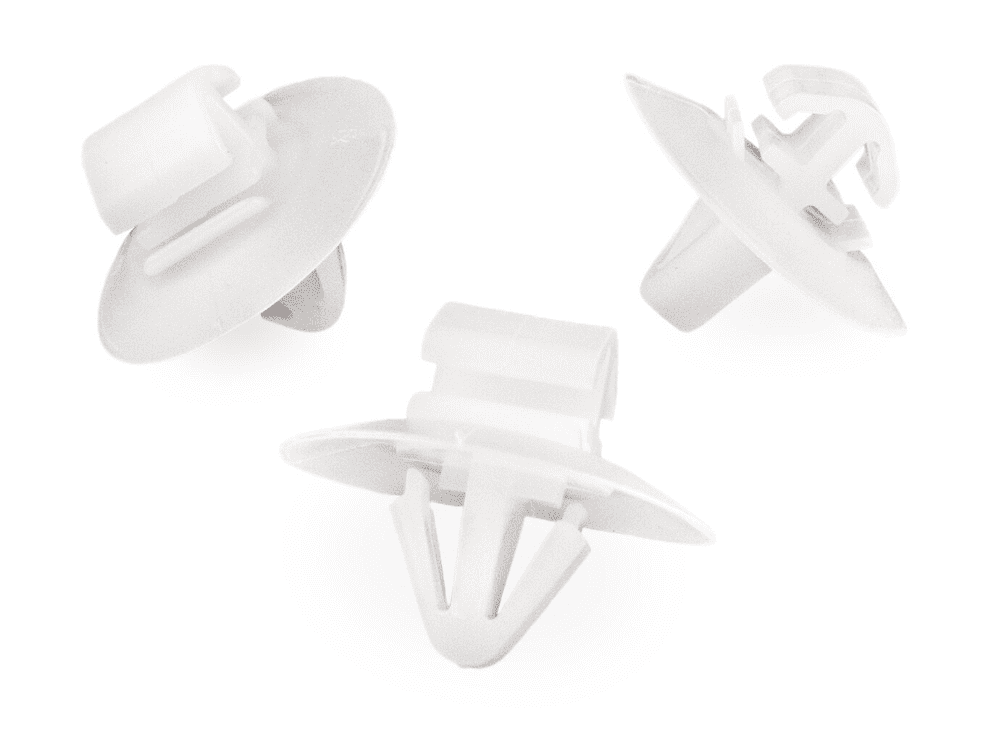 20x White Plastic Trim Clip for Fiat Renault Door Bumper Side Moulding
