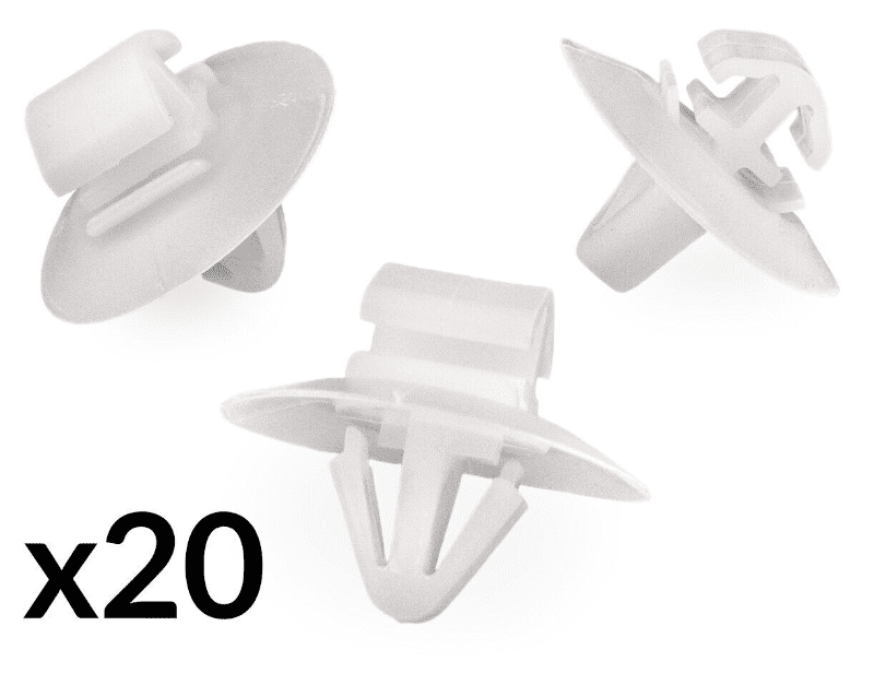 20x White Plastic Trim Clips for Iveco Fiat Van Bumper Door Side Moulding