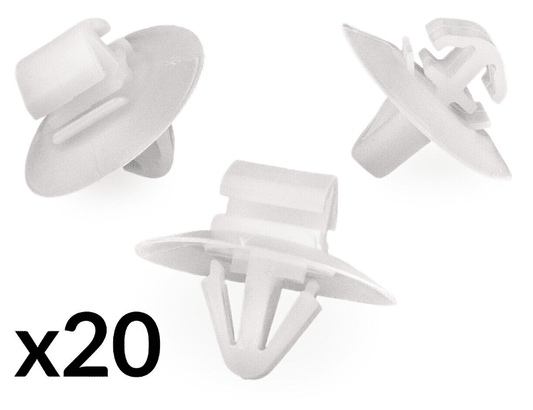 20x White Plastic Trim Clips for Iveco Fiat Van Bumper Door Side Moulding