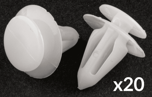 20x White Plastic Trim Clips for Vauxhall Interior Door Card Panel Cover