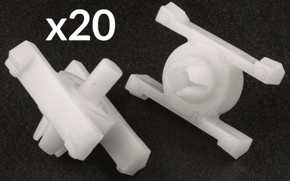 20x White Trim Clips for BMW E12 E21 E30 Bumpstrip Door Moulding Strip