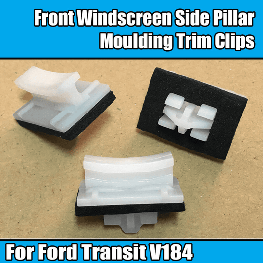 20x White Trim Clips for Ford Transit V184 Front Windscreen Side Pillar Moulding