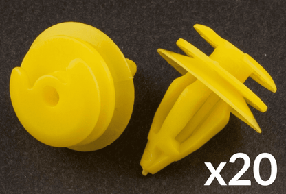 20x Yellow Interior Front Door Card Panel Trim Clips for BMW E34 E36 E39 E39 E46
