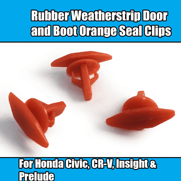 24x Orange Seal Clips for Honda Civic Cr-V Rubber Weatherstrip Door and Boot