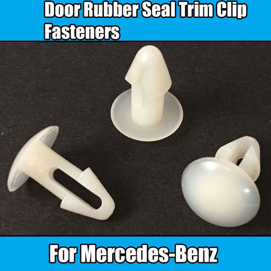 24x White Plastic Trim Clips for Mercedes-Benz Door Seal R107 W108 W114