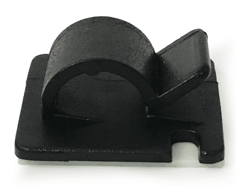 25mmx25mm Self Adhesive Nylon Clips for Cable Wire Conduit Black Or White