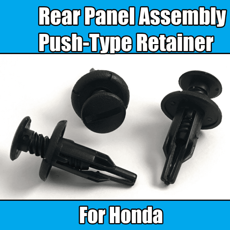 25x  Black Nylon Plastic Rear Panel Push Type Trim Clips for Honda