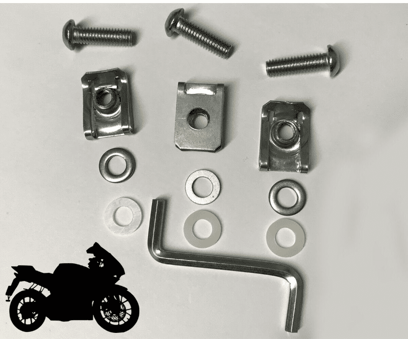 25x Motorbike Fairing Panel Bolt Set M6 Speed Fastener Steel/Plastic Washer