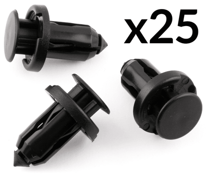25x Plastic Rivets Trim Clips for Mazda & Subaru Impreza Legacy Bumper Bonnet
