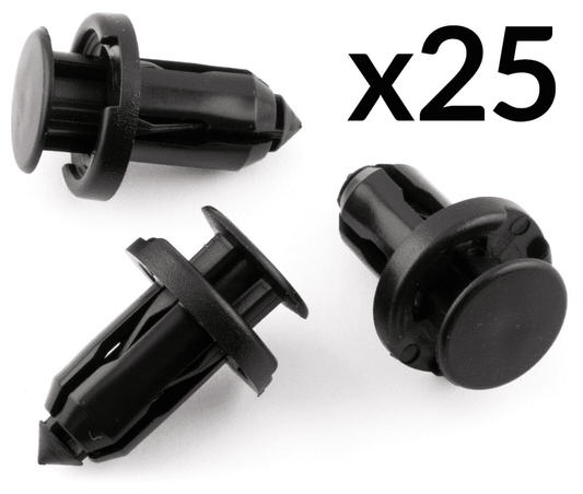 25x Plastic Rivets Trim Clips for Mazda & Subaru Impreza Legacy Bumper Bonnet