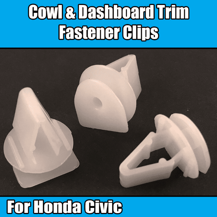 25x Trim Clips Fasteners for Honda Civic Cowl & Dashboard Moulding 90602-Sfa-004