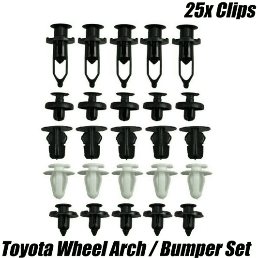 25x Wheel Arch Splash Mud Guard Bumper Lining Trim Clips Set for Toyota Yaris