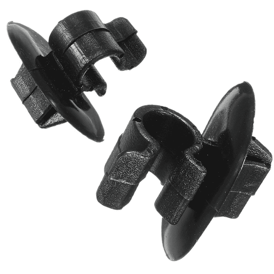 2x Black Plastic Clips for Vauxhall Vivaro Bonnet Support Strut Rod Holder