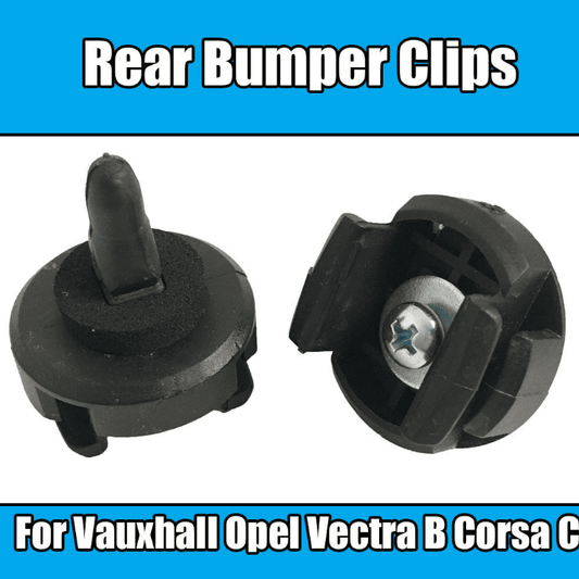 2x Black Plastic Rear Bumper Clips for Vauxhall Vectra B Corsa C 1406469
