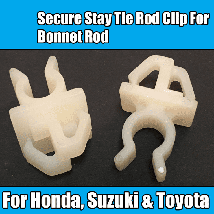 2x Bonnet Rod Secure Stay Tie Rod Clips for Honda Suzuki Toyota 1007831