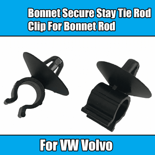 2x Bonnet Secure Stay Tie Rod Clips for VW Volvo 1007068